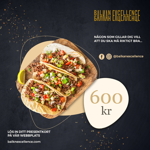 Balkan Excellence Presentkort - 600 kr
