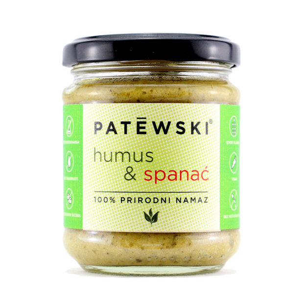 Patewski hummus & spenat