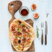 Pizza med dalmatinsk prosciutto, fikon och gorgonzola