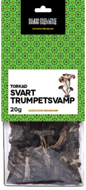 Torkad Svart Trumpet svamp, 20g