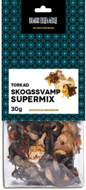 Supermix av Torkad Skogssvamp, 30g