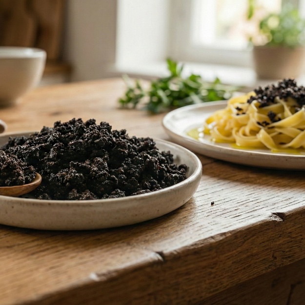 Riven svart vintertryffel 